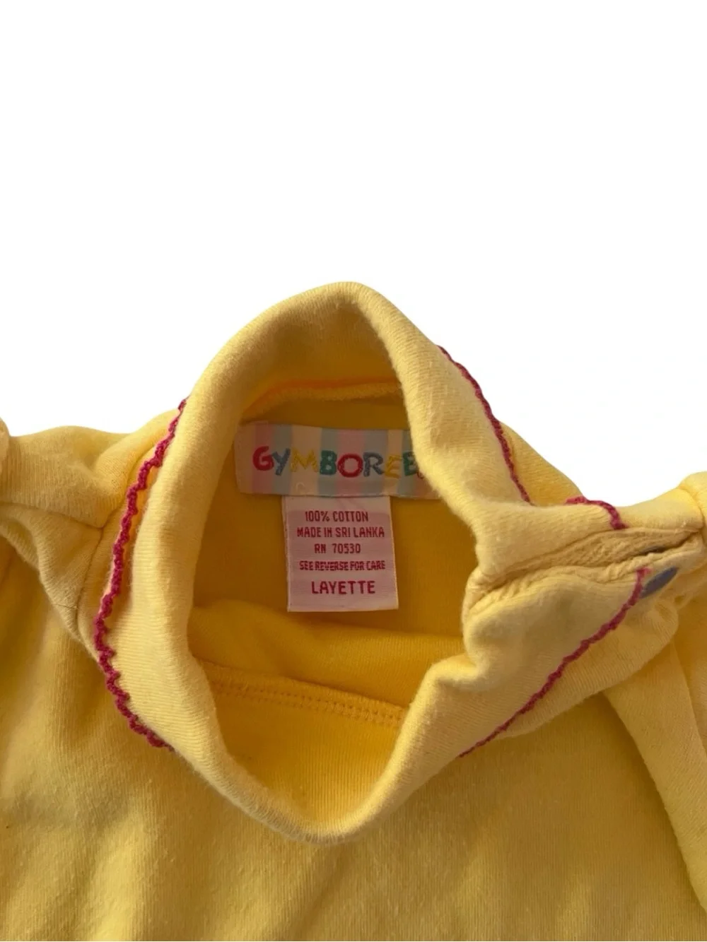 Vintage Gymboree Yellow Baby Turtleneck